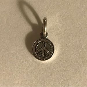 Pandora SYMBOL OF PEACE Sign CZ Crystal Charm
